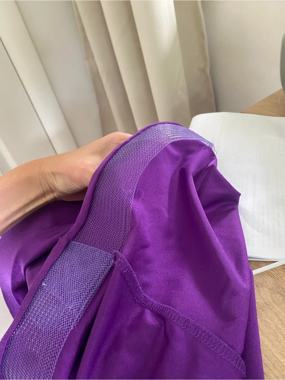 Jessica Angel 737 Purple Open Back Mermaid Gown Size S
